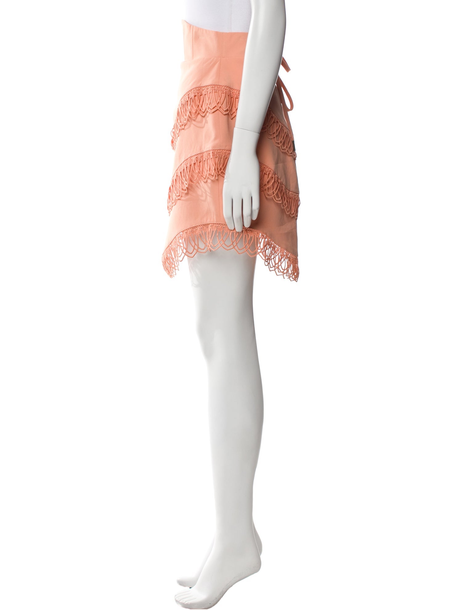 Andrea Iyamah Tassel Accents Knee-Length Skirt