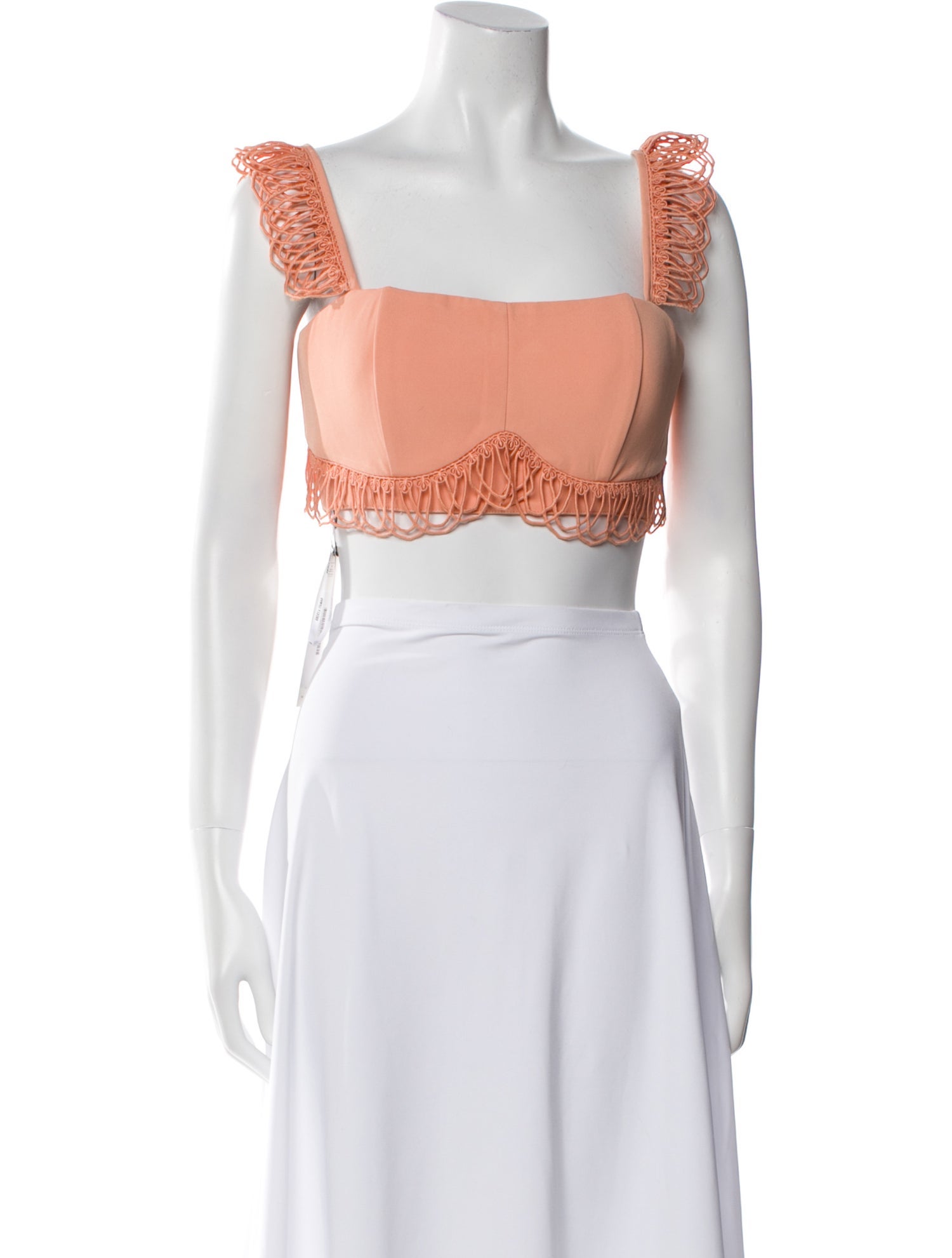 Andrea Iyamah Square Neckline Sleeveless Crop Top