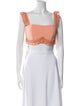 Andrea Iyamah Square Neckline Sleeveless Crop Top