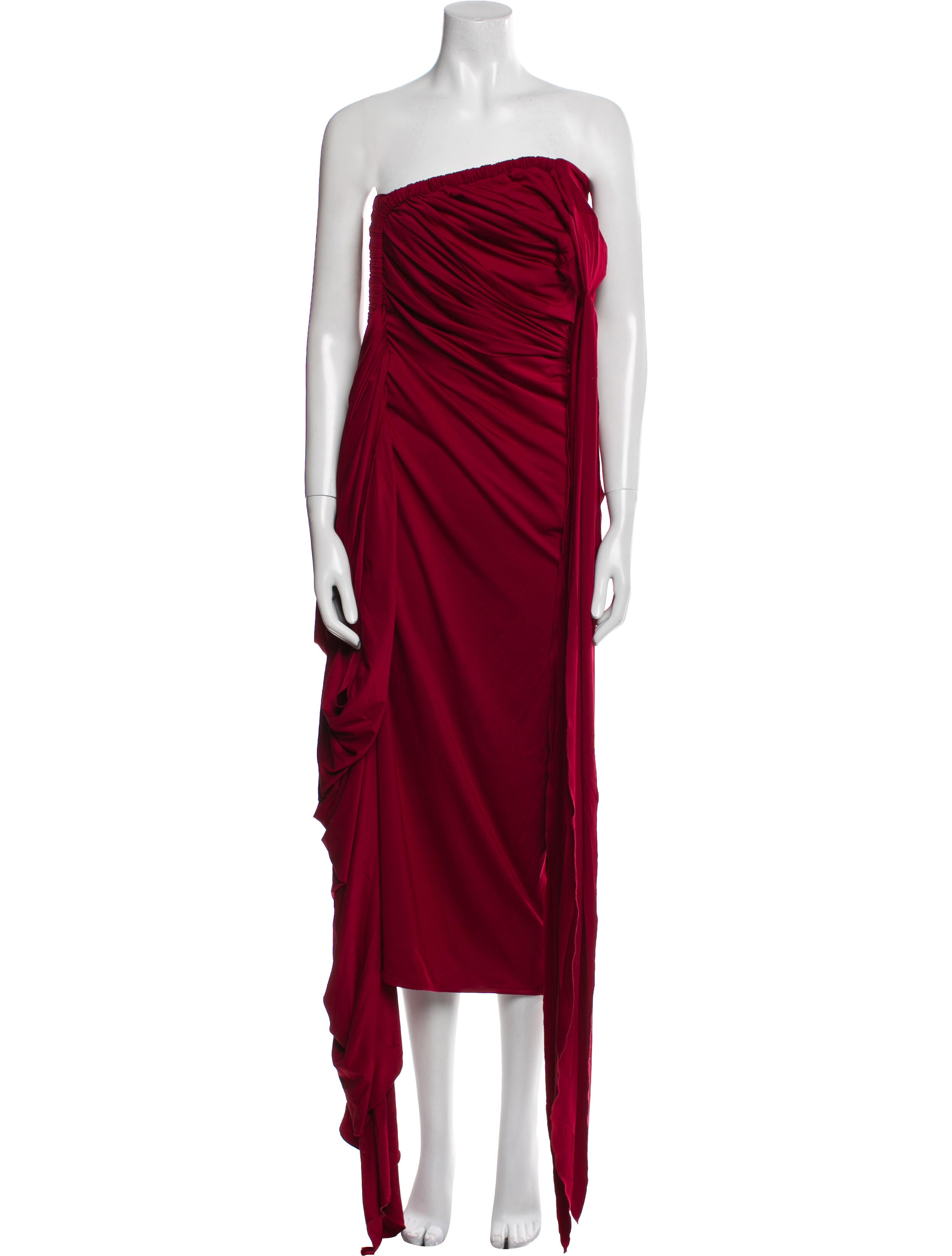 Andrea Iyamah Strapless Midi Length Dress
