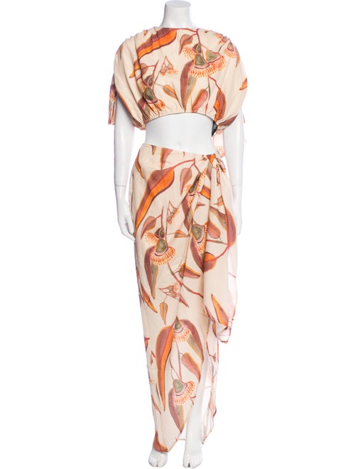 Andrea Iyamah Printed Ruffle Embellishment Short Set