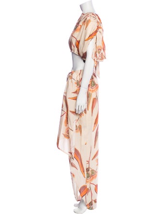 Andrea Iyamah Printed Ruffle Embellishment Short Set