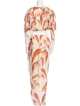 Andrea Iyamah Printed Ruffle Embellishment Short Set