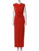 Andrea Iyamah Crew Neck Long Dress
