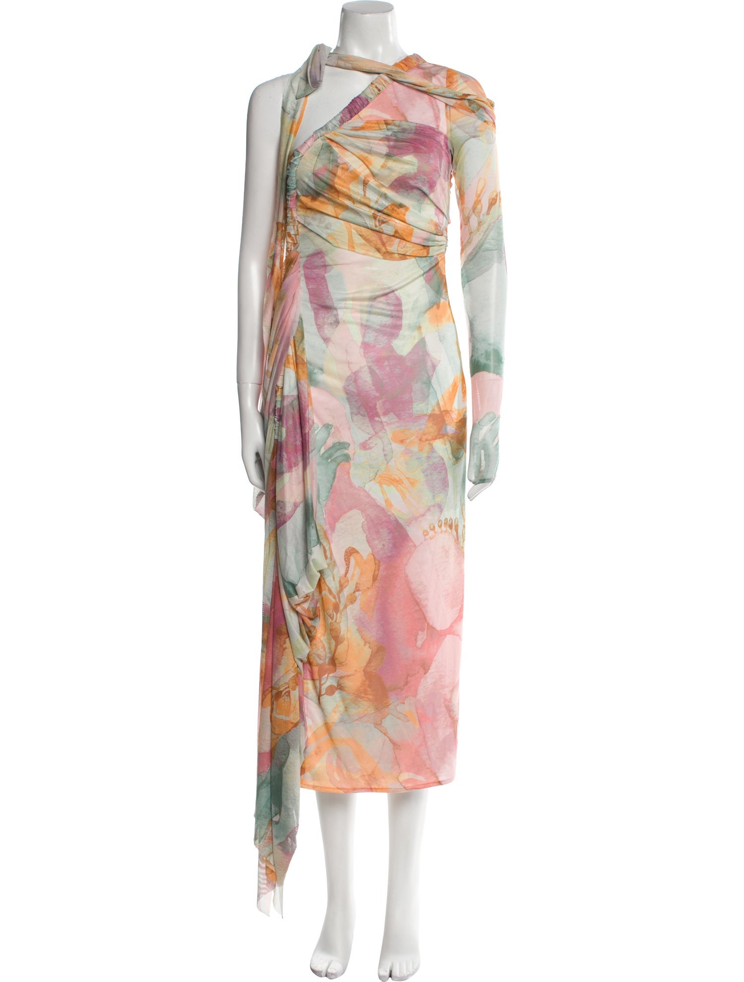Andrea Iyamah Printed Midi Length Dress