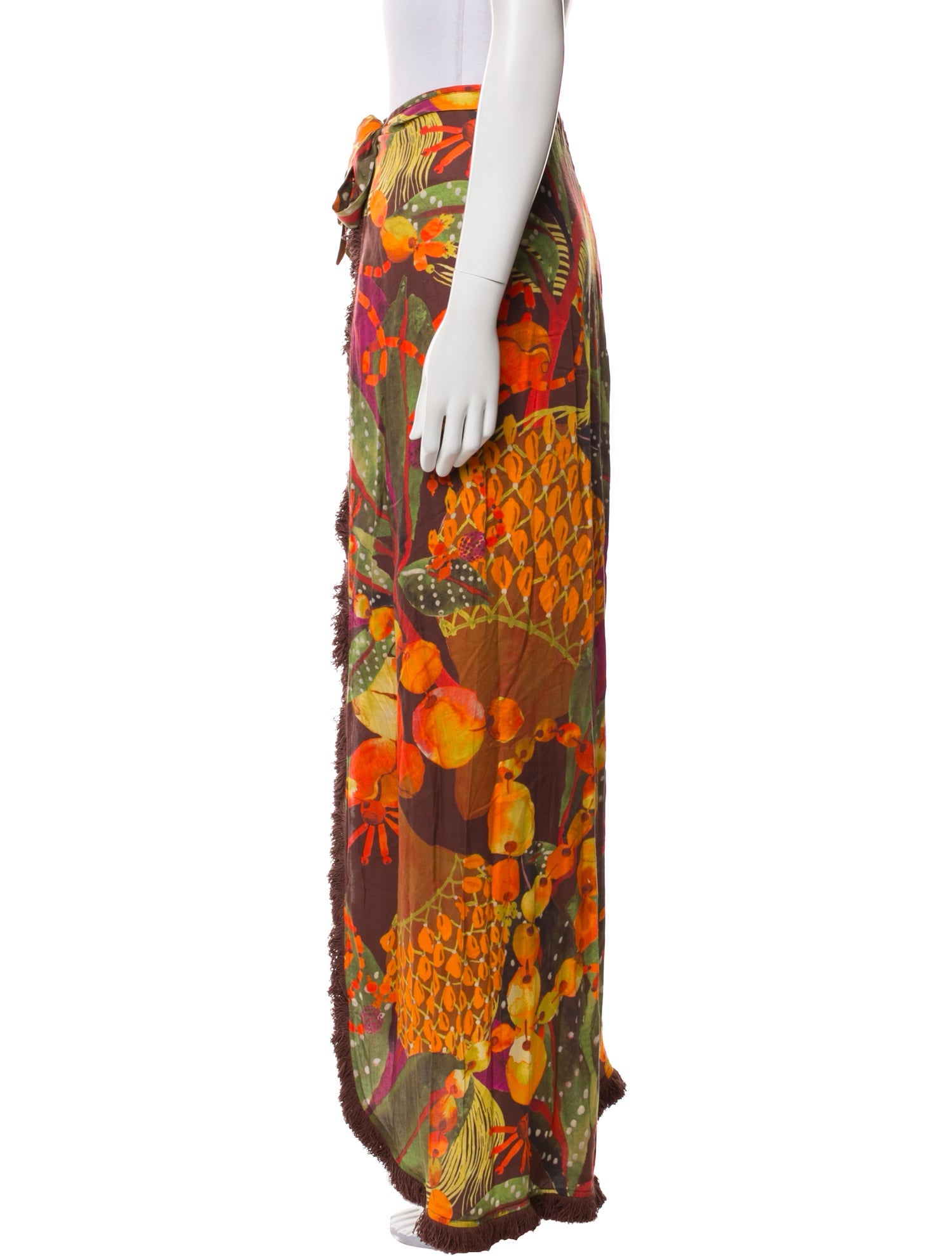 Andrea Iyamah Printed Long Skirt