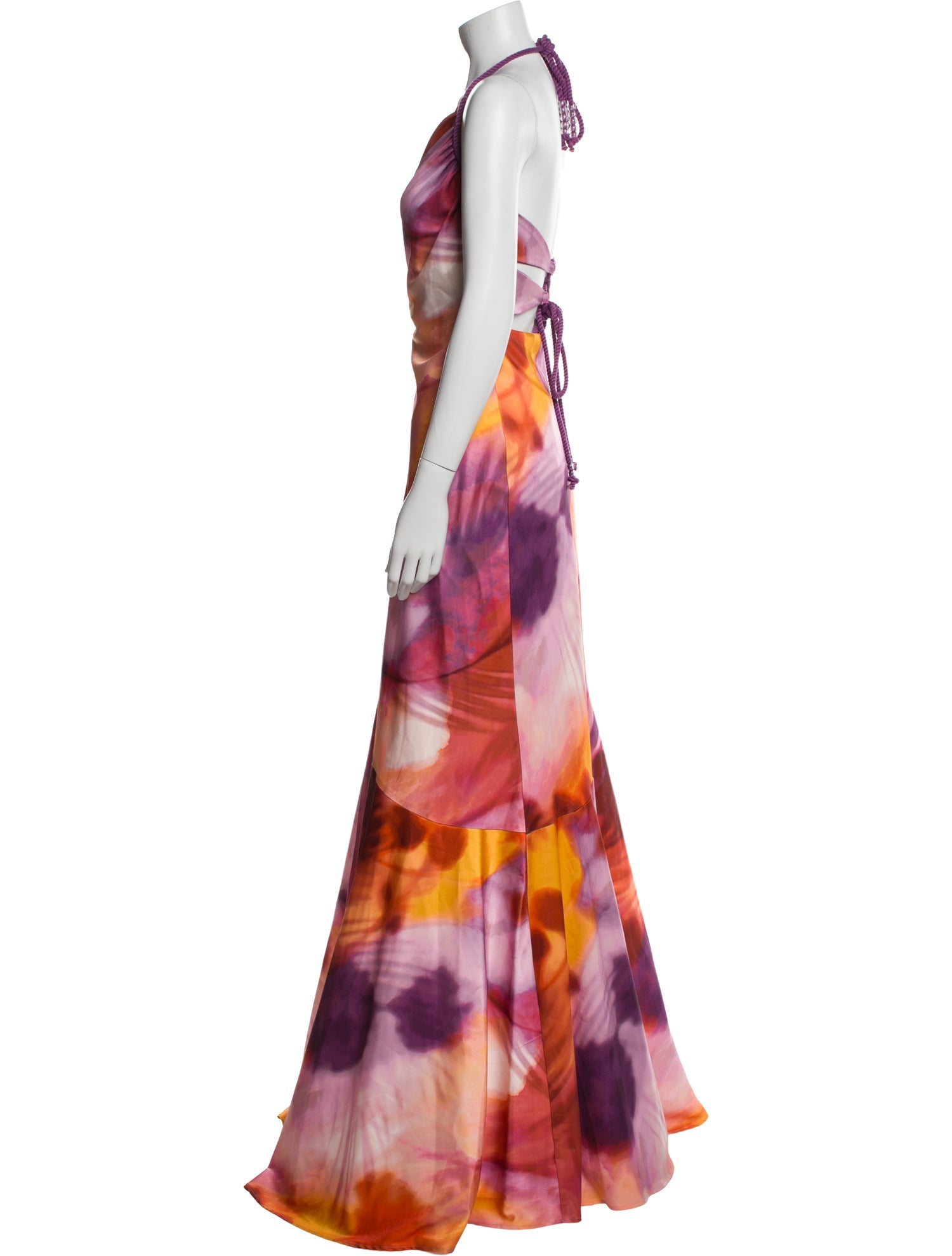 Andrea Iyamah Tie-Dye Print Long Dress w/ Tags