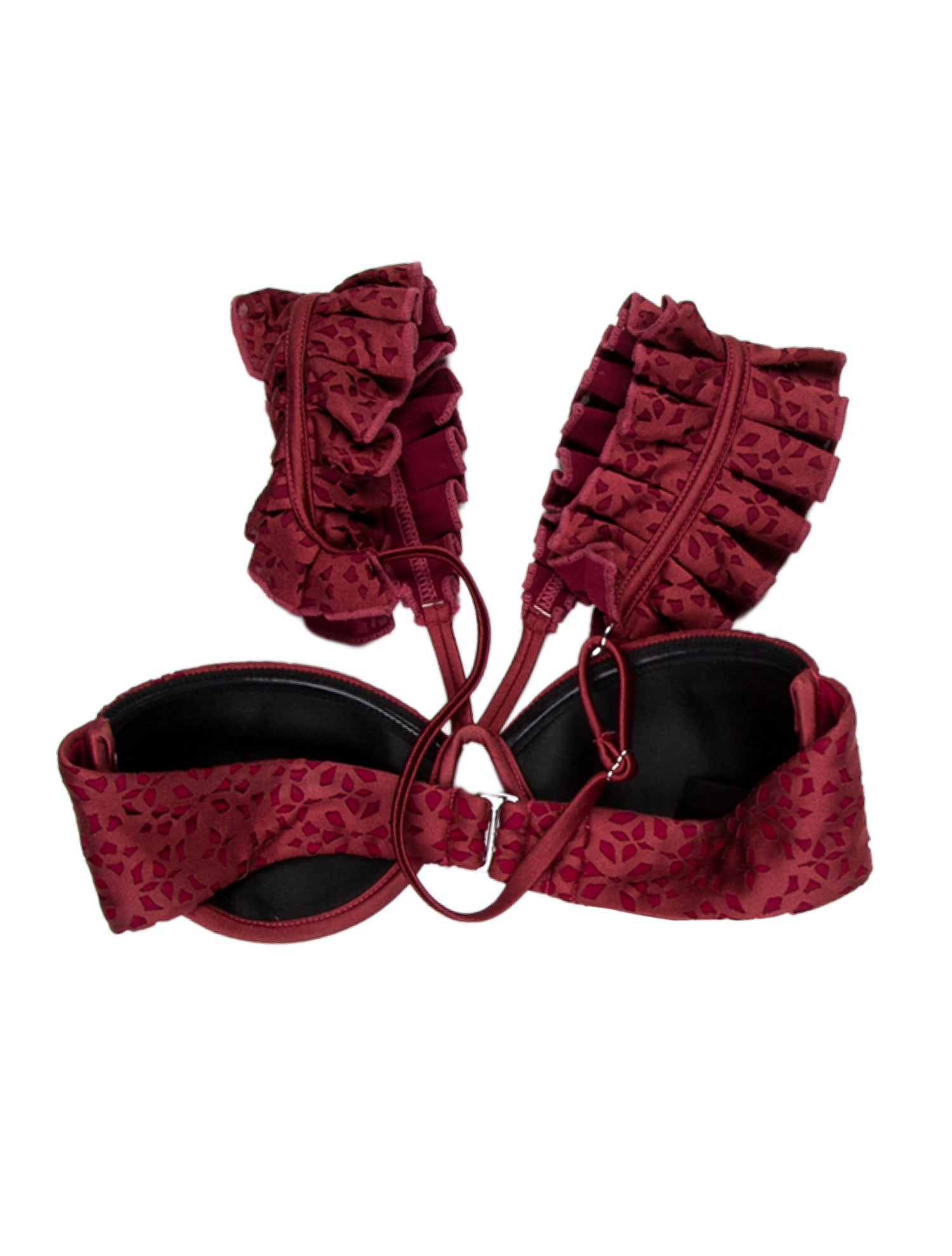 Andrea Iyamah Printed Ruffle Embellishment Top w/ Tags