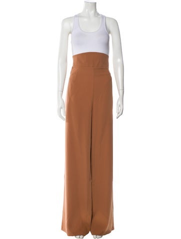 Pre-owned Andrea Iyamah Wide Leg Pants W/ Tags In Brown