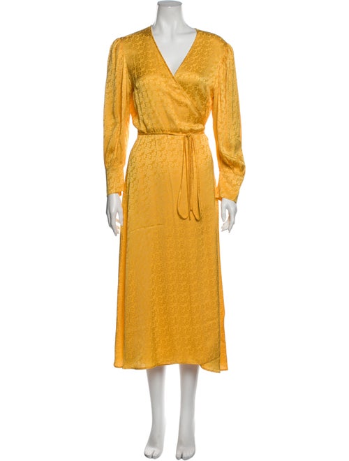 Andamane V-Neck Long Dress Gold