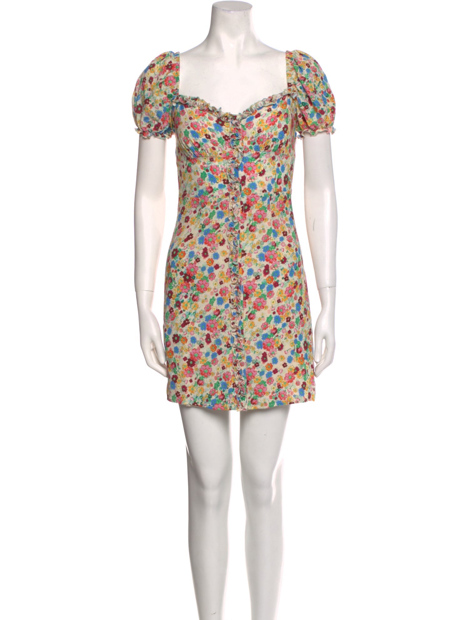 Andamane Floral Print Mini Dress