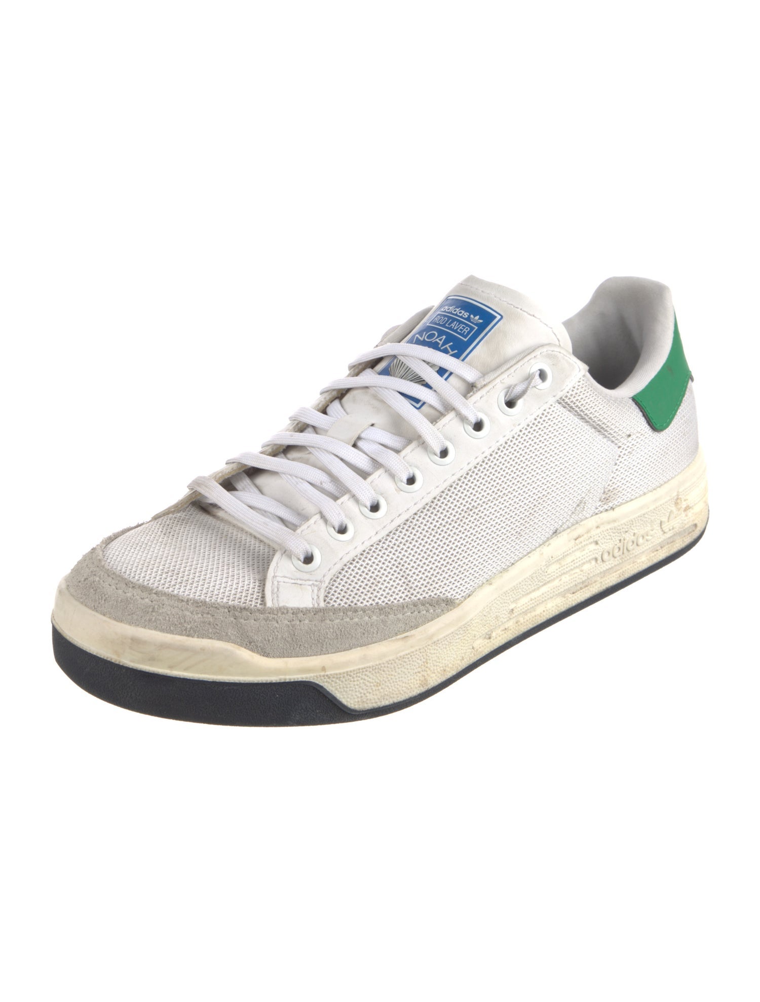 Adidas x Noah Colorblock Pattern Leather Trim Embellishment Sneakers