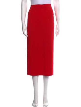 ANDREĀDAMO Pleated Accents Midi Length Skirt