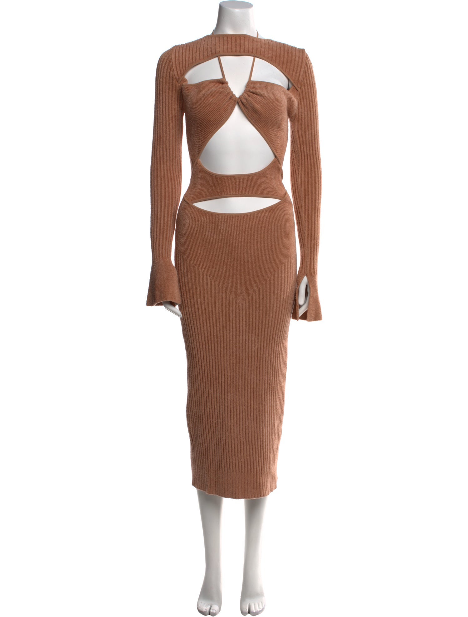 Cult Gaia Mock Neck Midi Length Dress