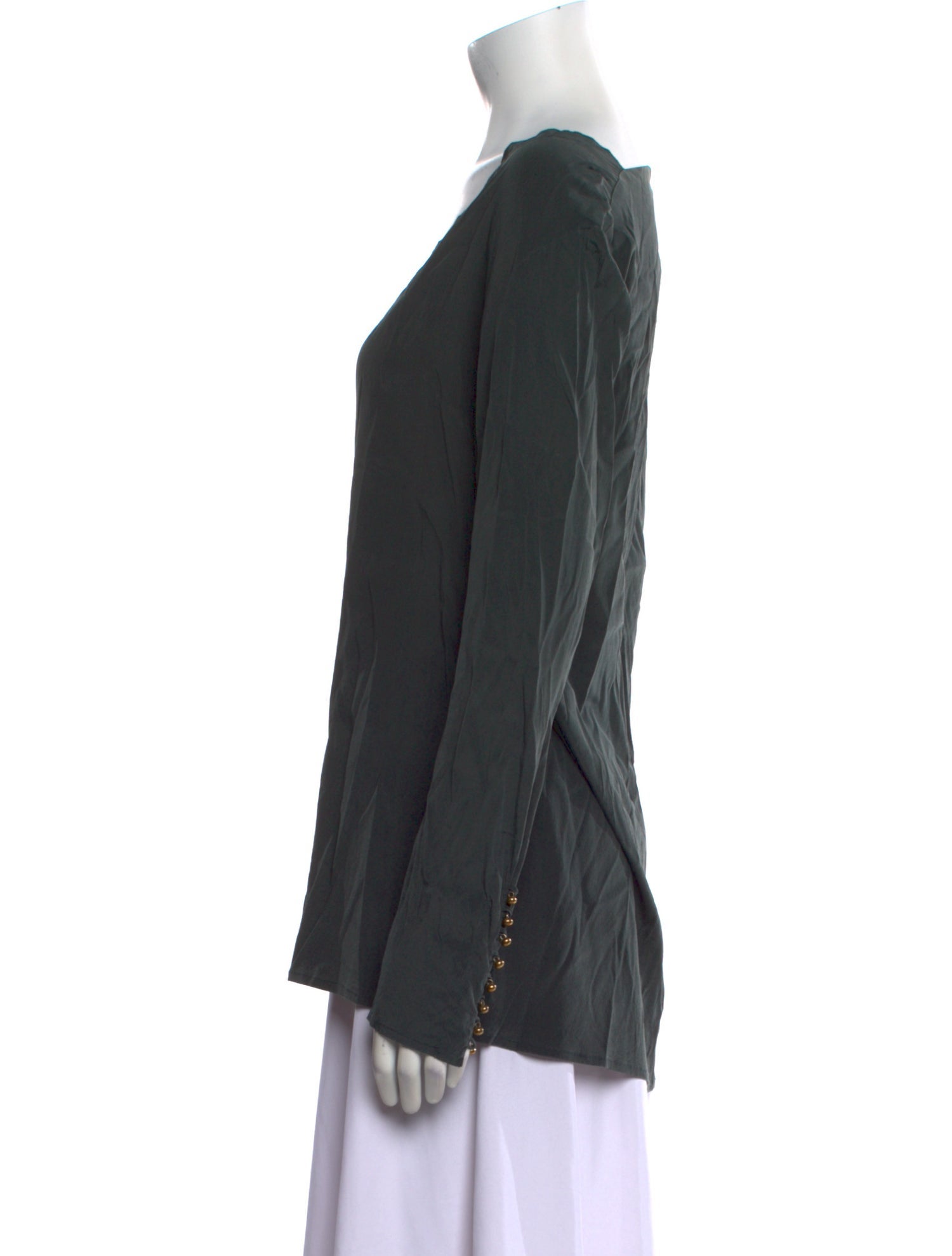 ANiKALENASKÄRSTRÖM Silk Scoop Neck Blouse