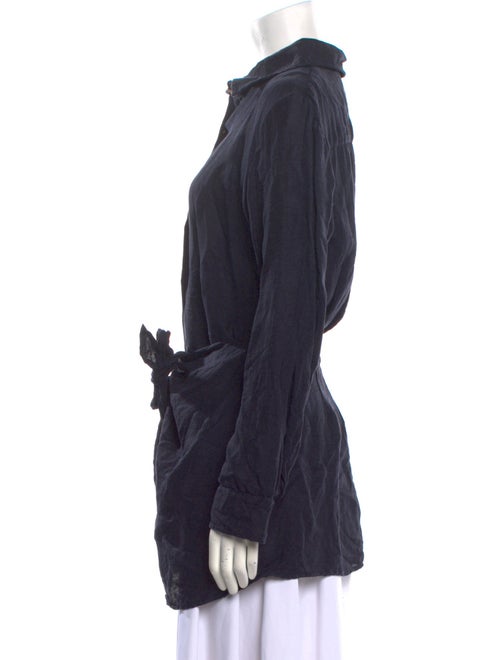 Anemos Wool Long Sleeve Button-Up Top