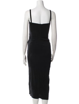 Anemos Square Neckline Midi Length Dress