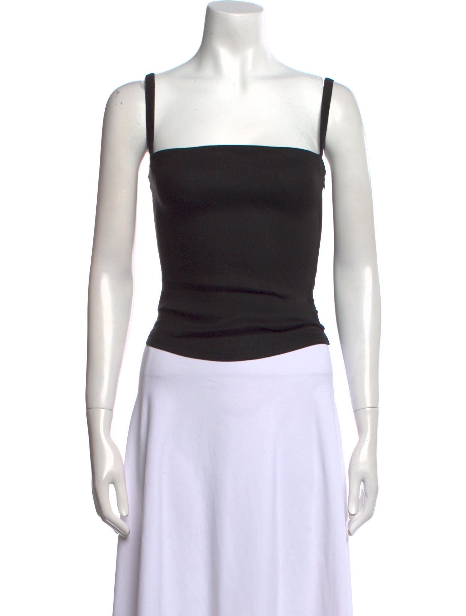 Anemos Linen Square Neckline Crop Top