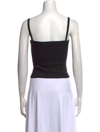 Anemos Linen Square Neckline Crop Top