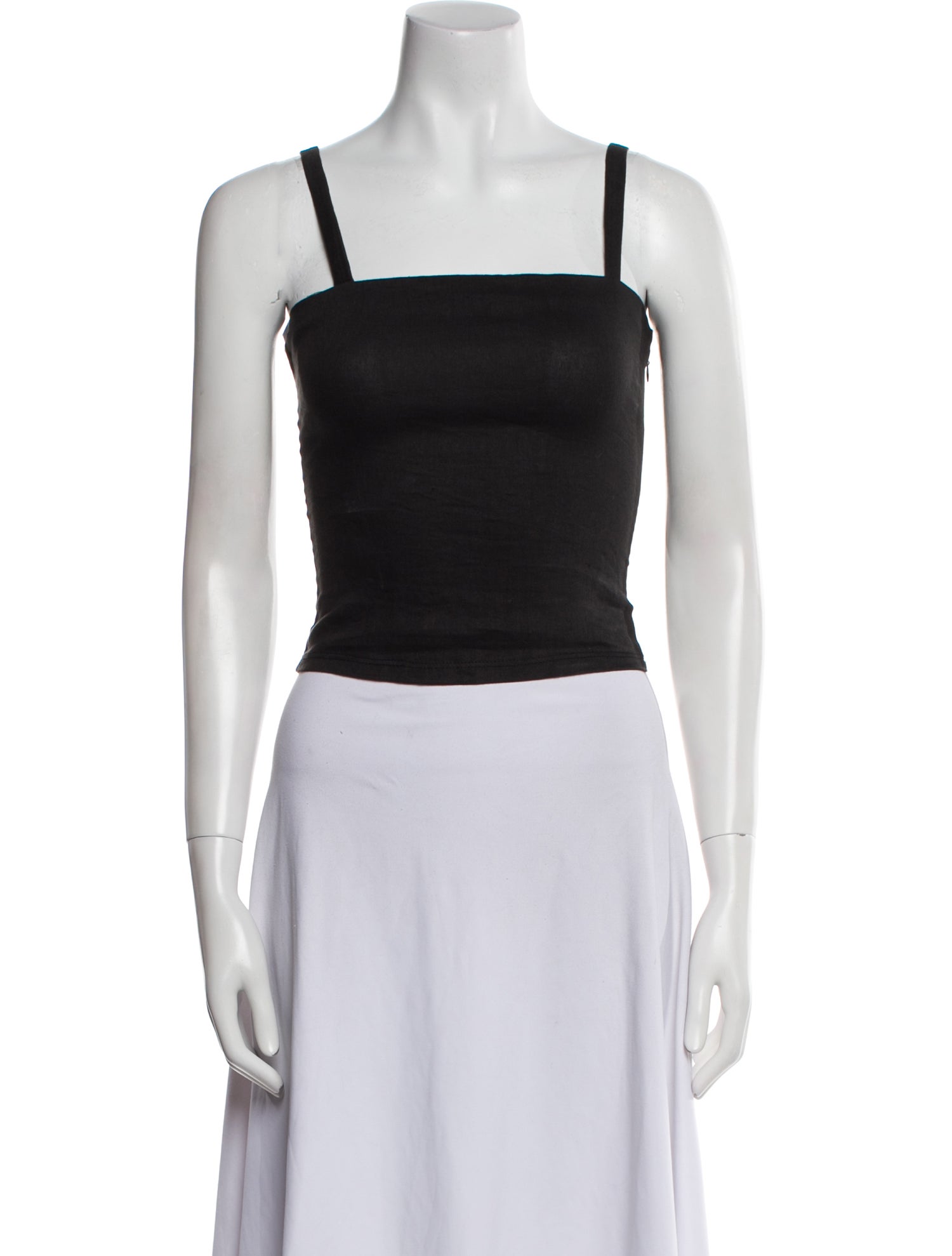 Anemos Linen Square Neckline Crop Top