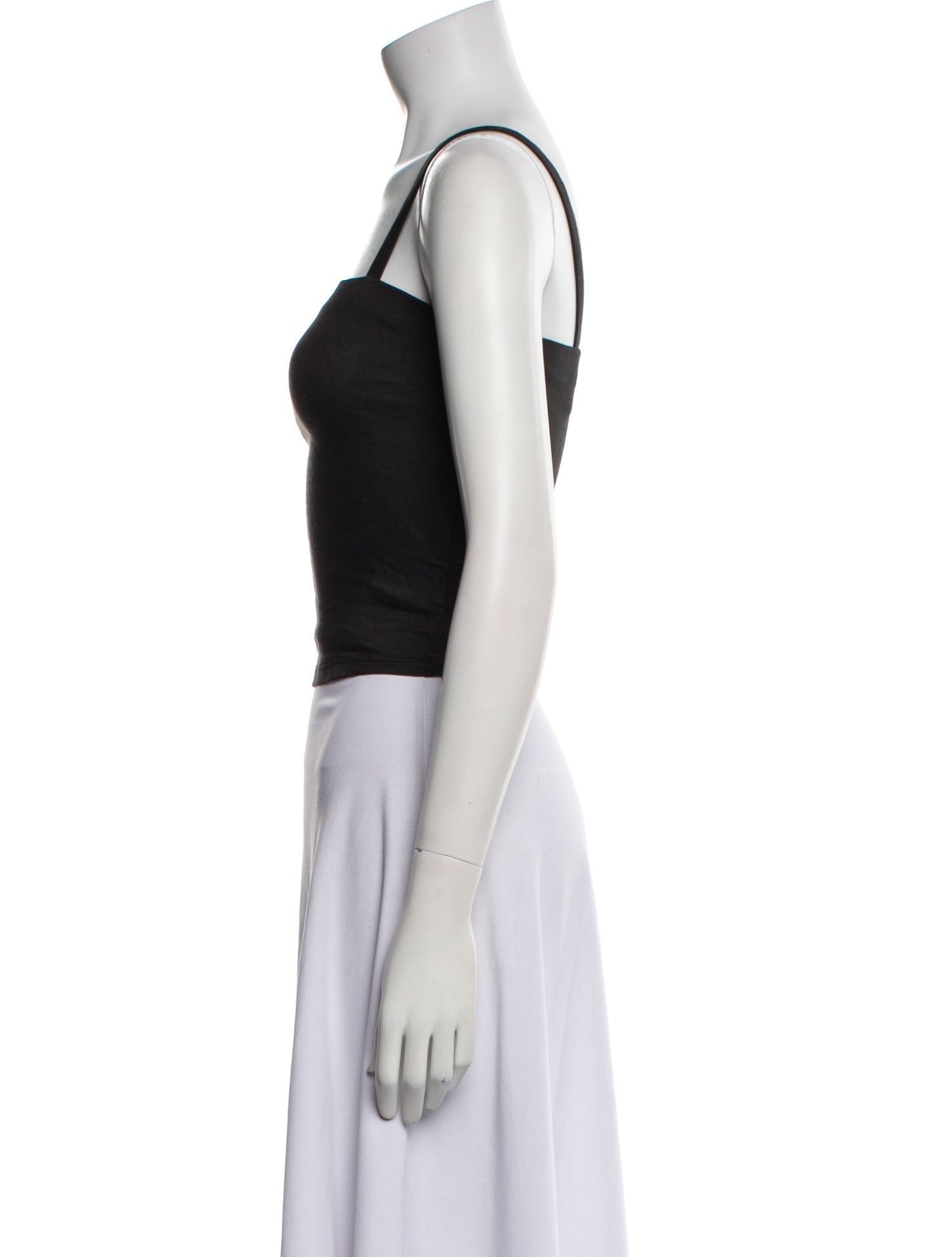 Anemos Linen Square Neckline Crop Top