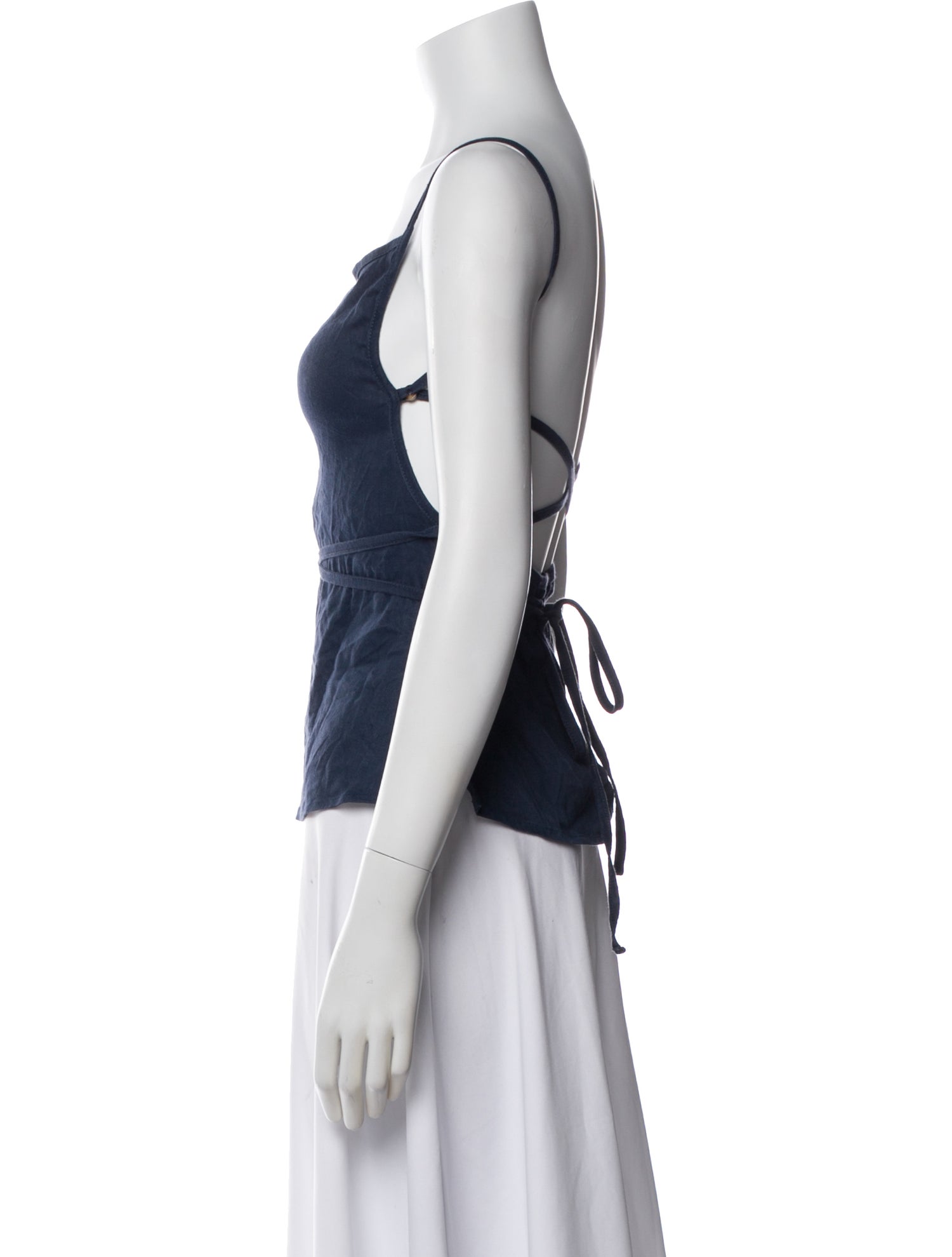Anemos Linen Square Neckline Top