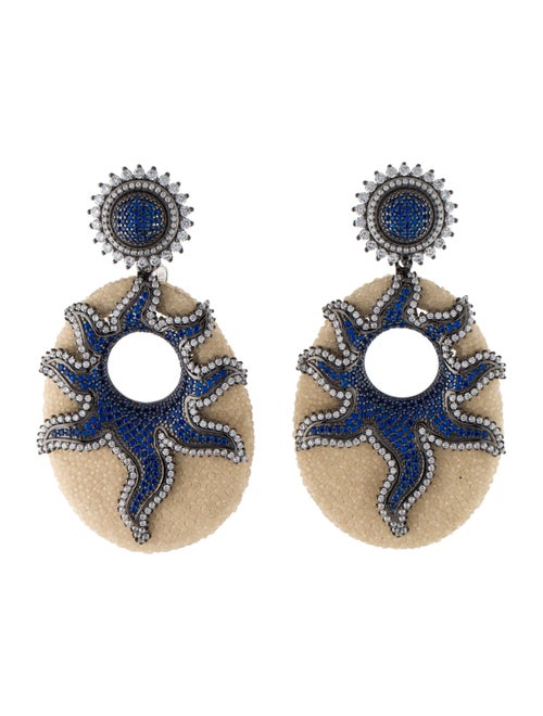 Angélique de Paris Crystal & Synthetic Spinel Laguna Drop Earrings