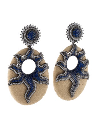 Angélique de Paris Crystal & Synthetic Spinel Laguna Drop Earrings