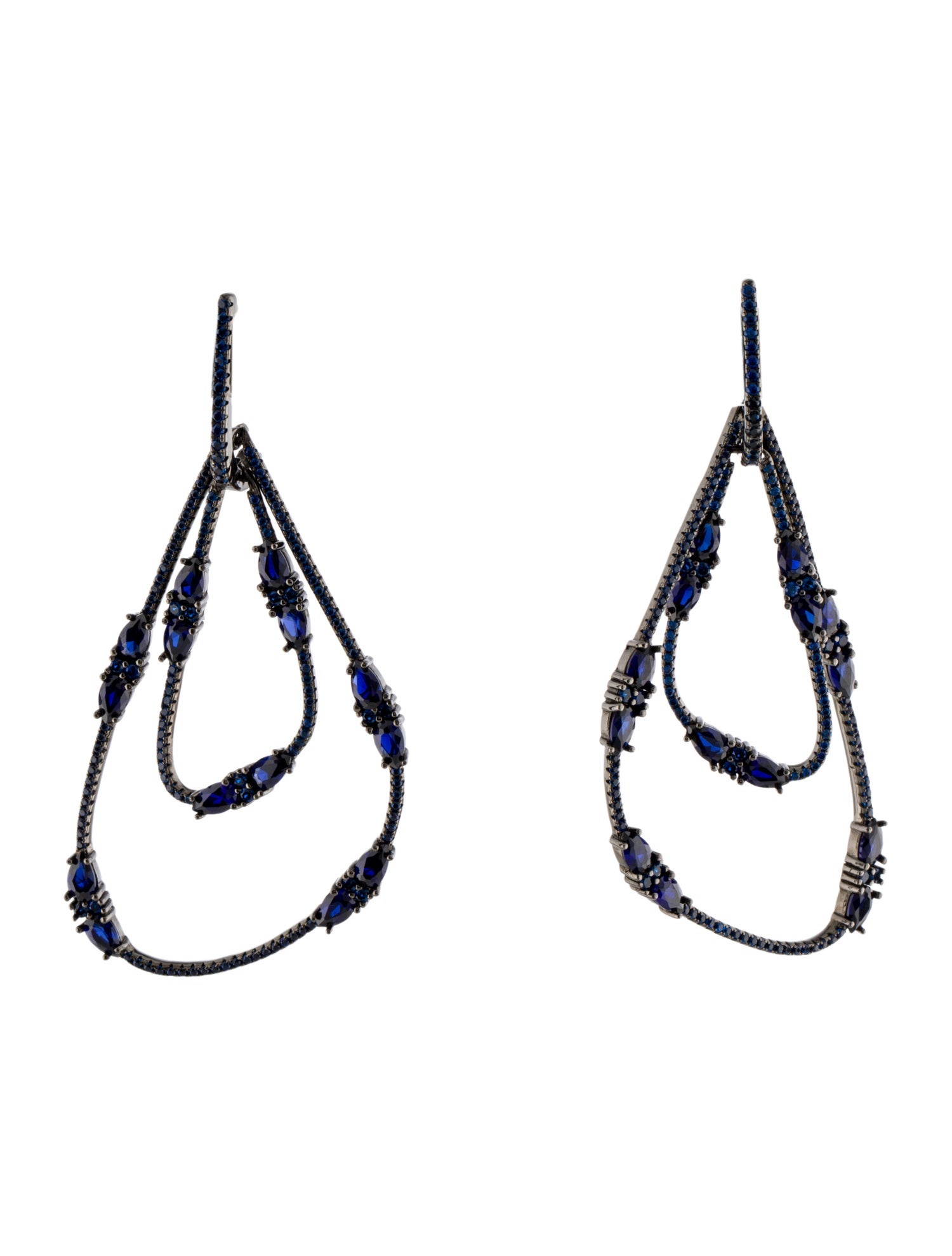 Angélique de Paris Synthetic Sapphire & Synthetic Spinel Petite Chandelier Earrings