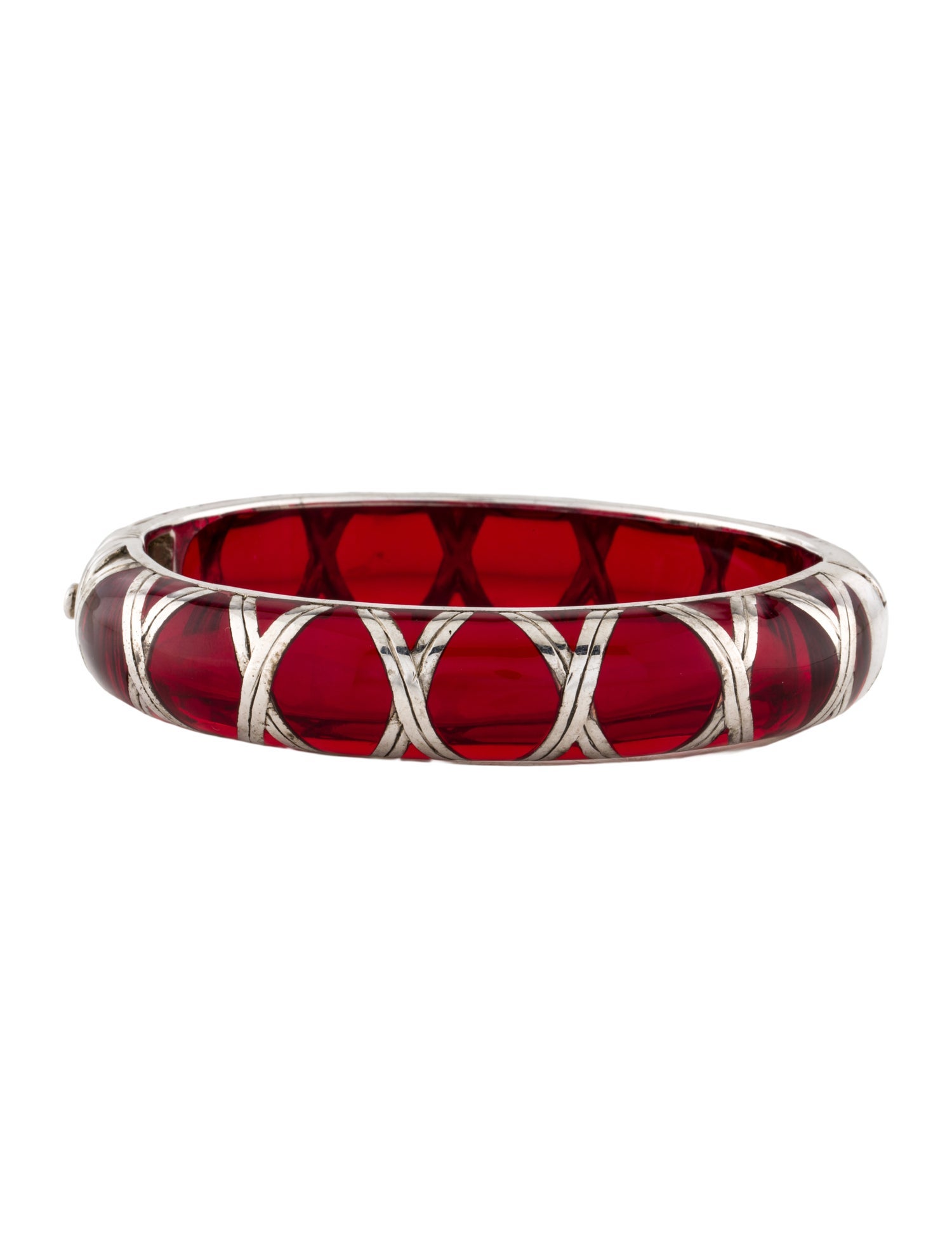 Angélique de Paris Resin Bamboo Hinged Bangle