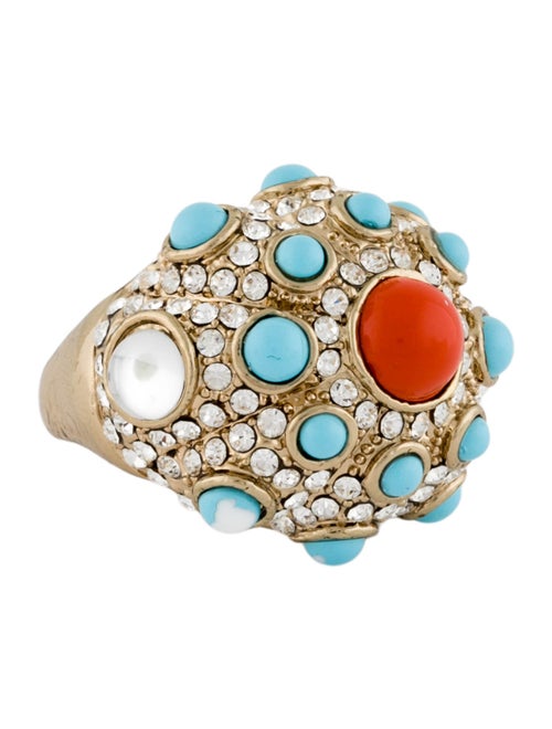 Angélique de Paris Crystal, Enamel, & Resin Cocktail Ring