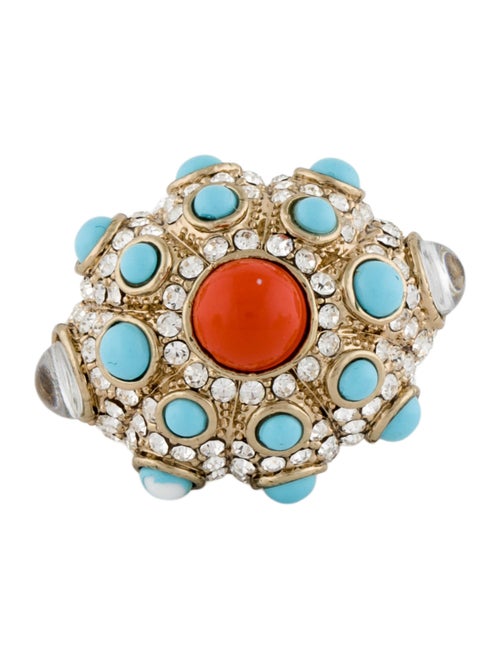 Angélique de Paris Crystal, Enamel, & Resin Cocktail Ring