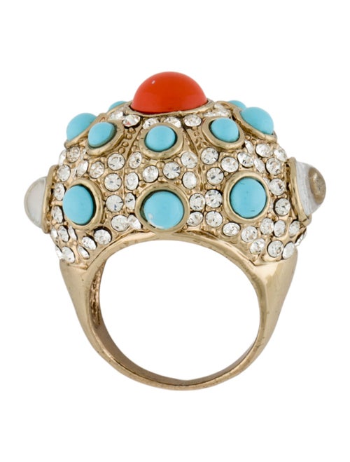 Angélique de Paris Crystal, Enamel, & Resin Cocktail Ring