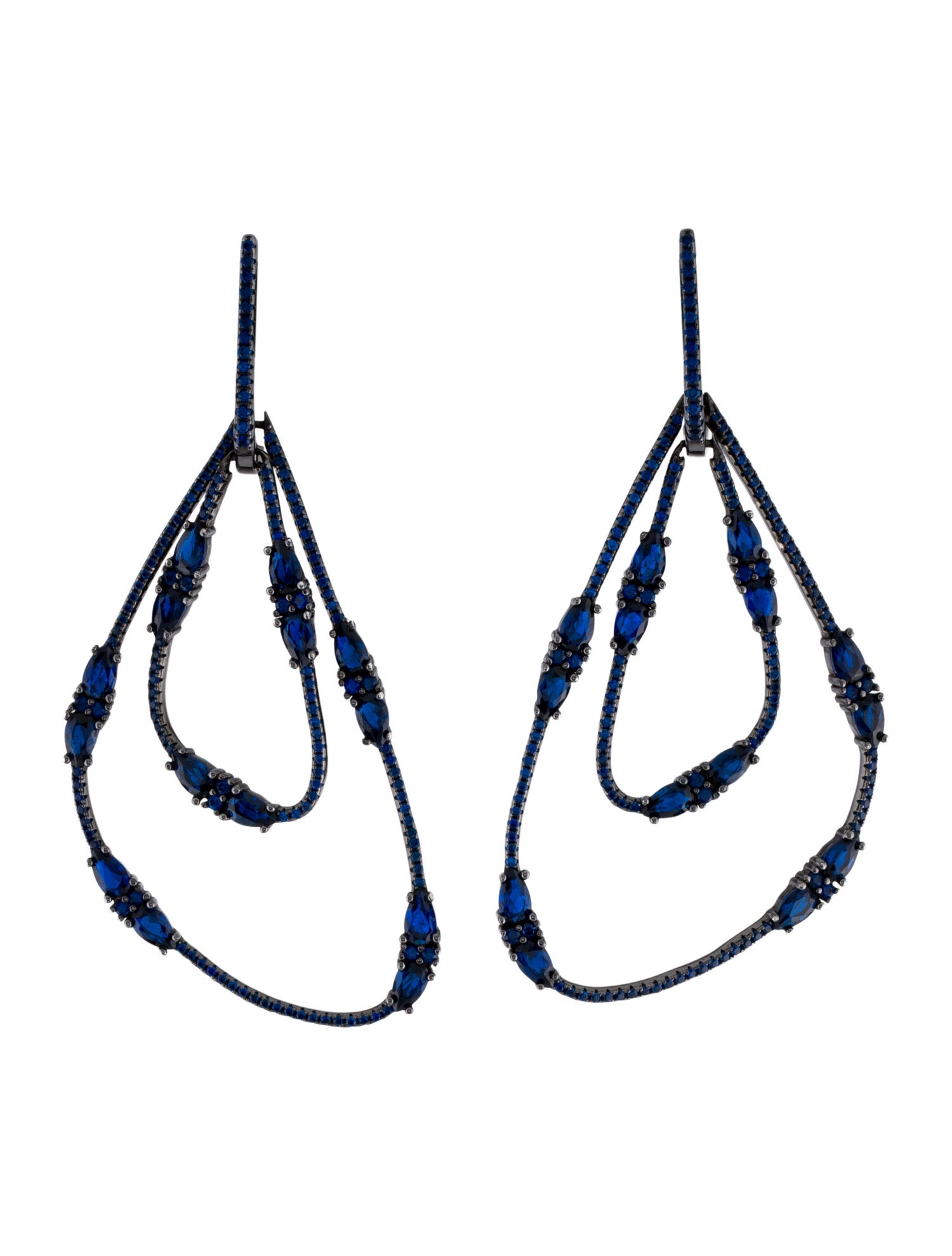 Angélique de Paris Synthetic Spinel Chandelier Earrings