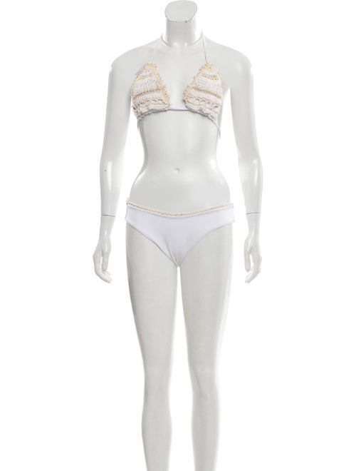 Anjuna Printed Bikini w/ Tags White