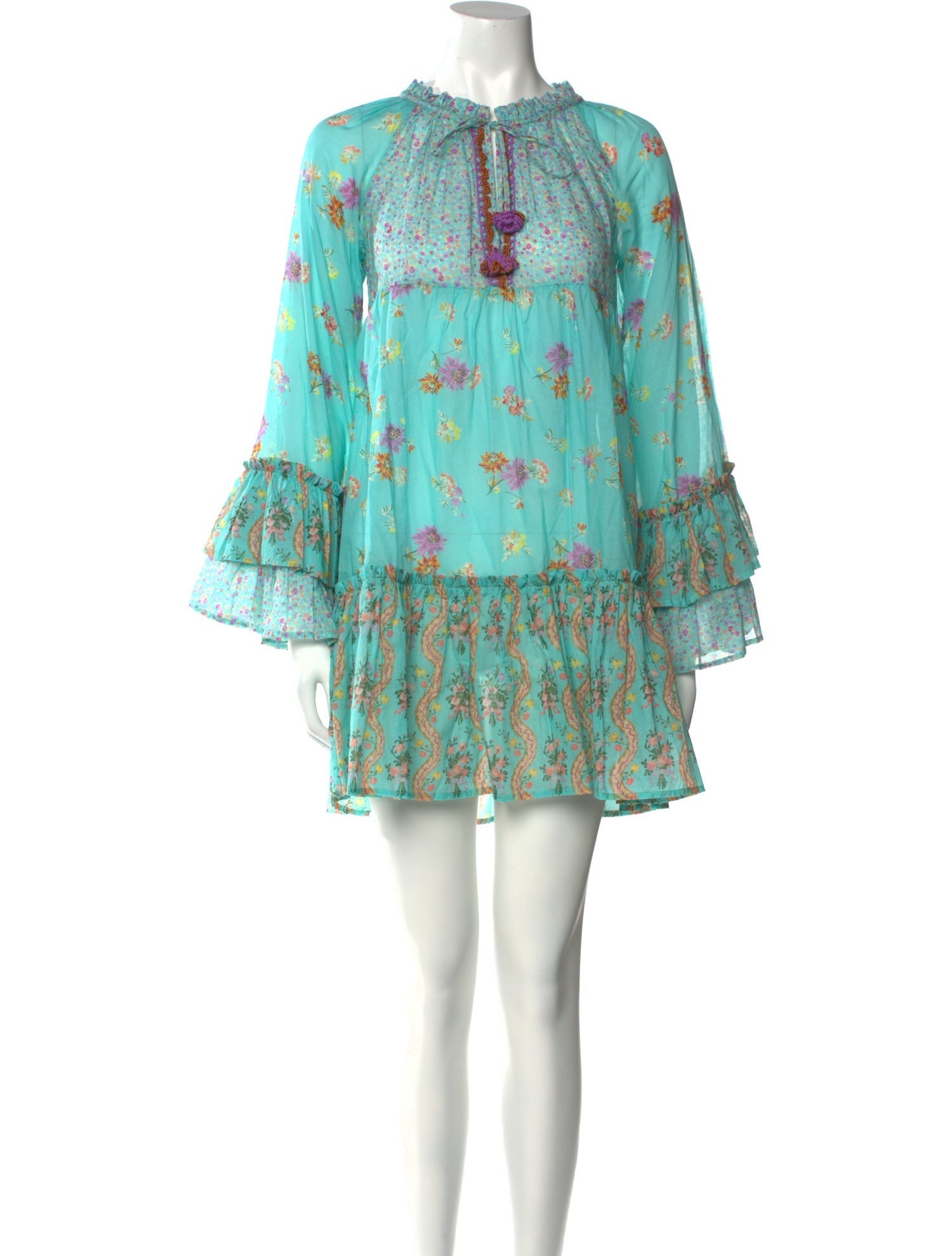 Anjuna Floral Print Mini Dress w/ Tags