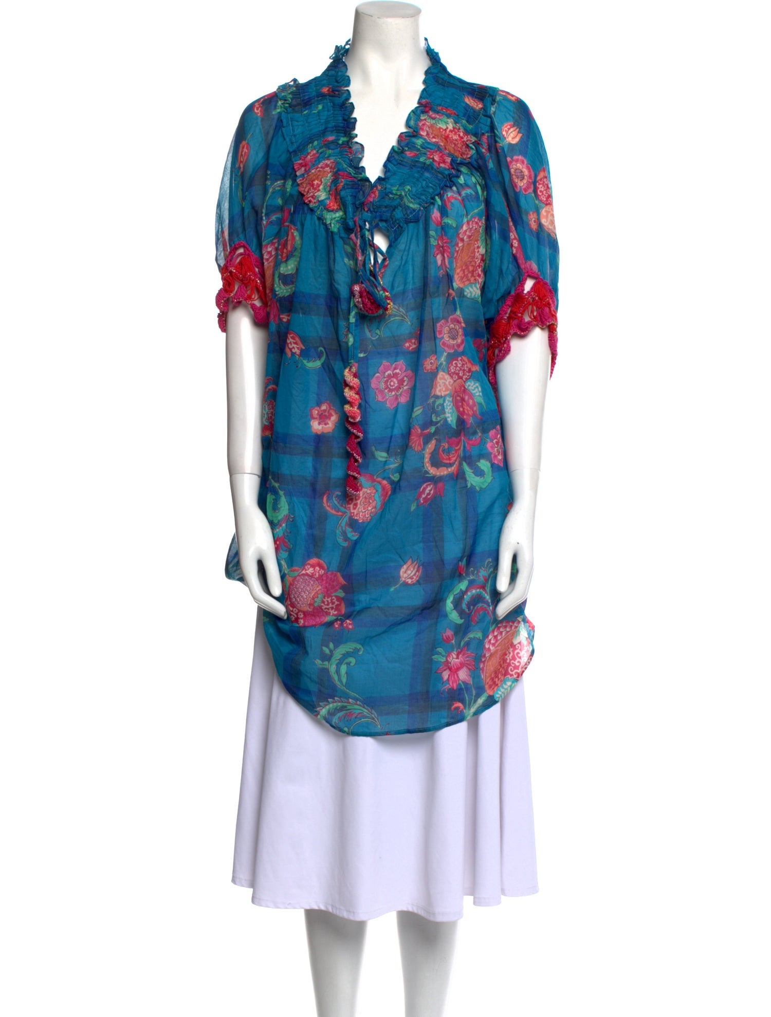 Anjuna Floral Print V-Neck Tunic