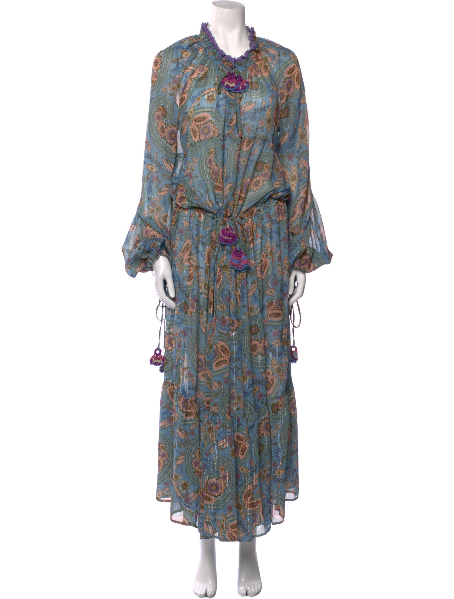 Anjuna Paisley Print Long Dress