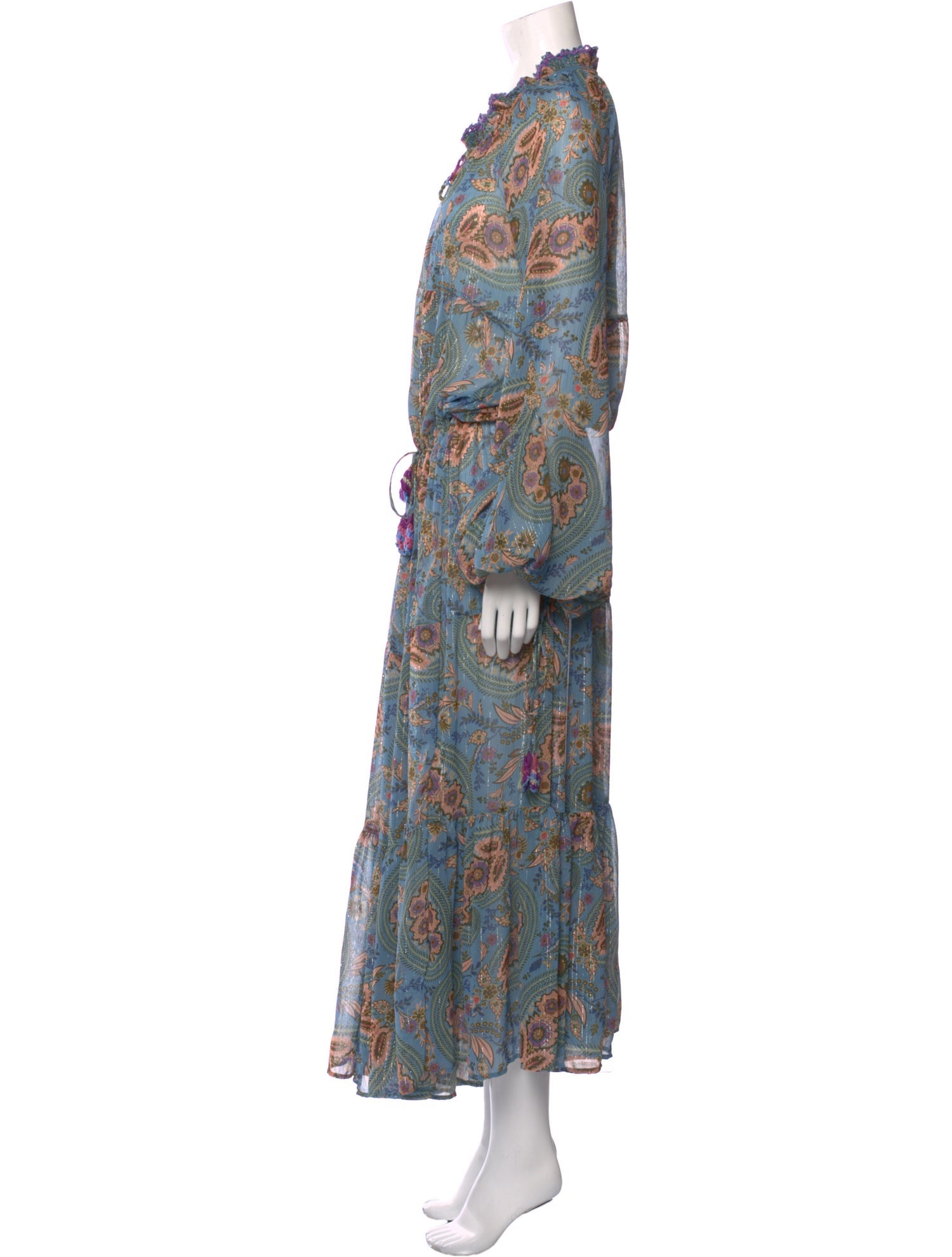 Anjuna Paisley Print Long Dress