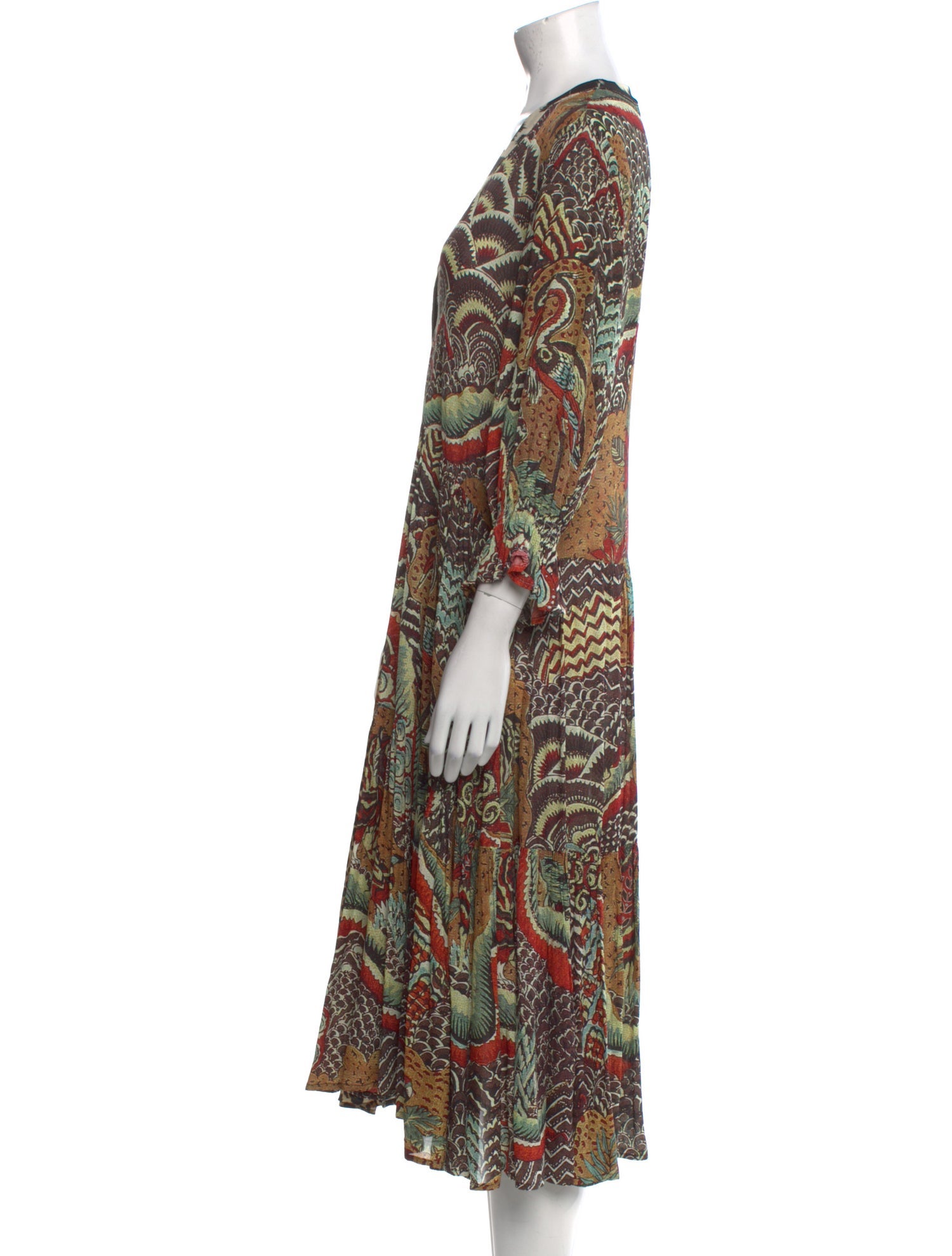 Anjuna Printed Midi Length Dress