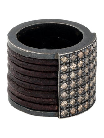 Anil Arjandas 1.22ctw Diamond & Wood Wide Band