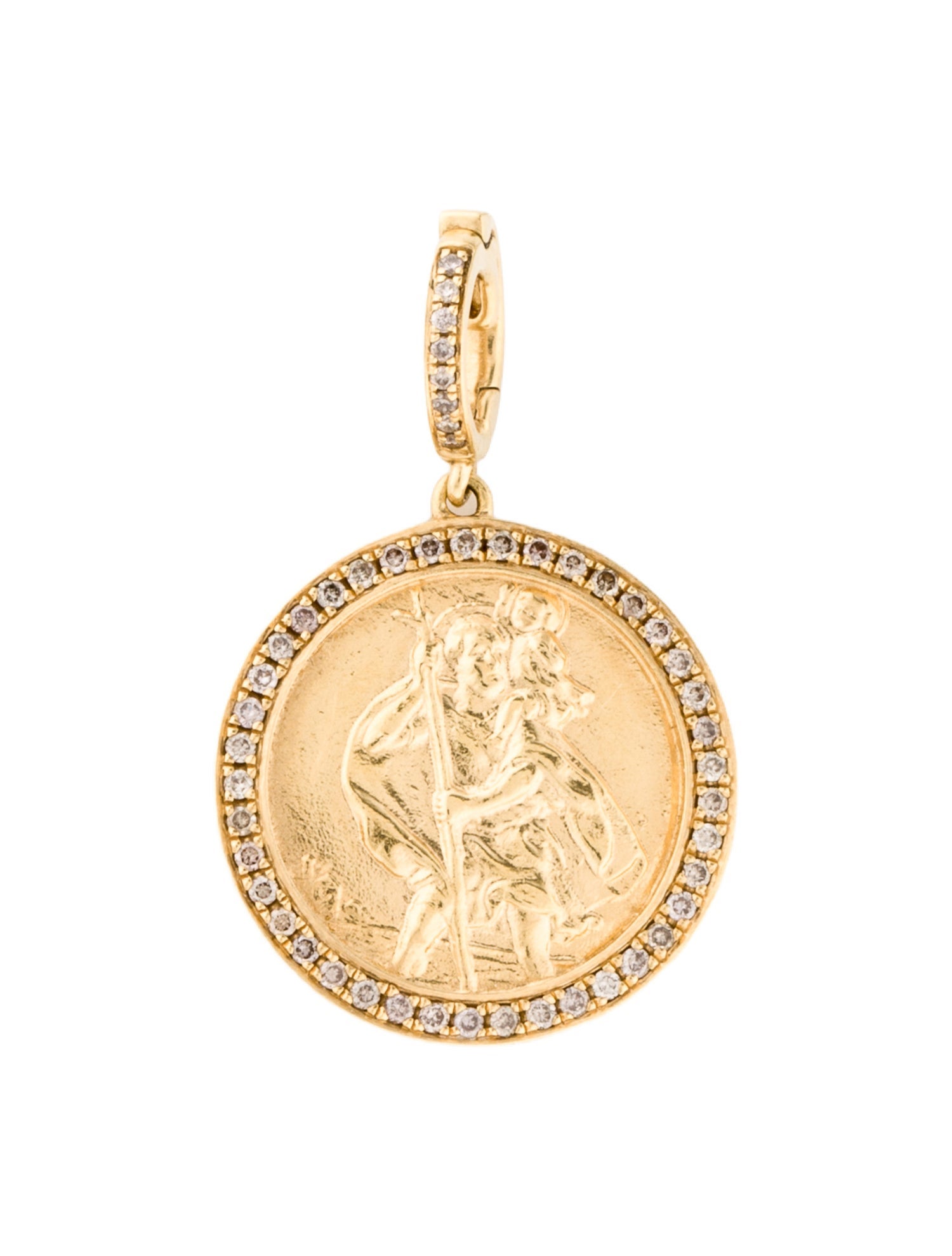 Annoushka Jewelry 18K Diamond Mythology St Christopher Charm Pendant