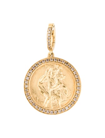 Annoushka Jewelry 18K Diamond Mythology St Christopher Charm Pendant
