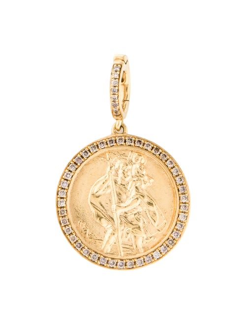 Annoushka Jewelry 18K Diamond Mythology St Christopher Charm Pendant