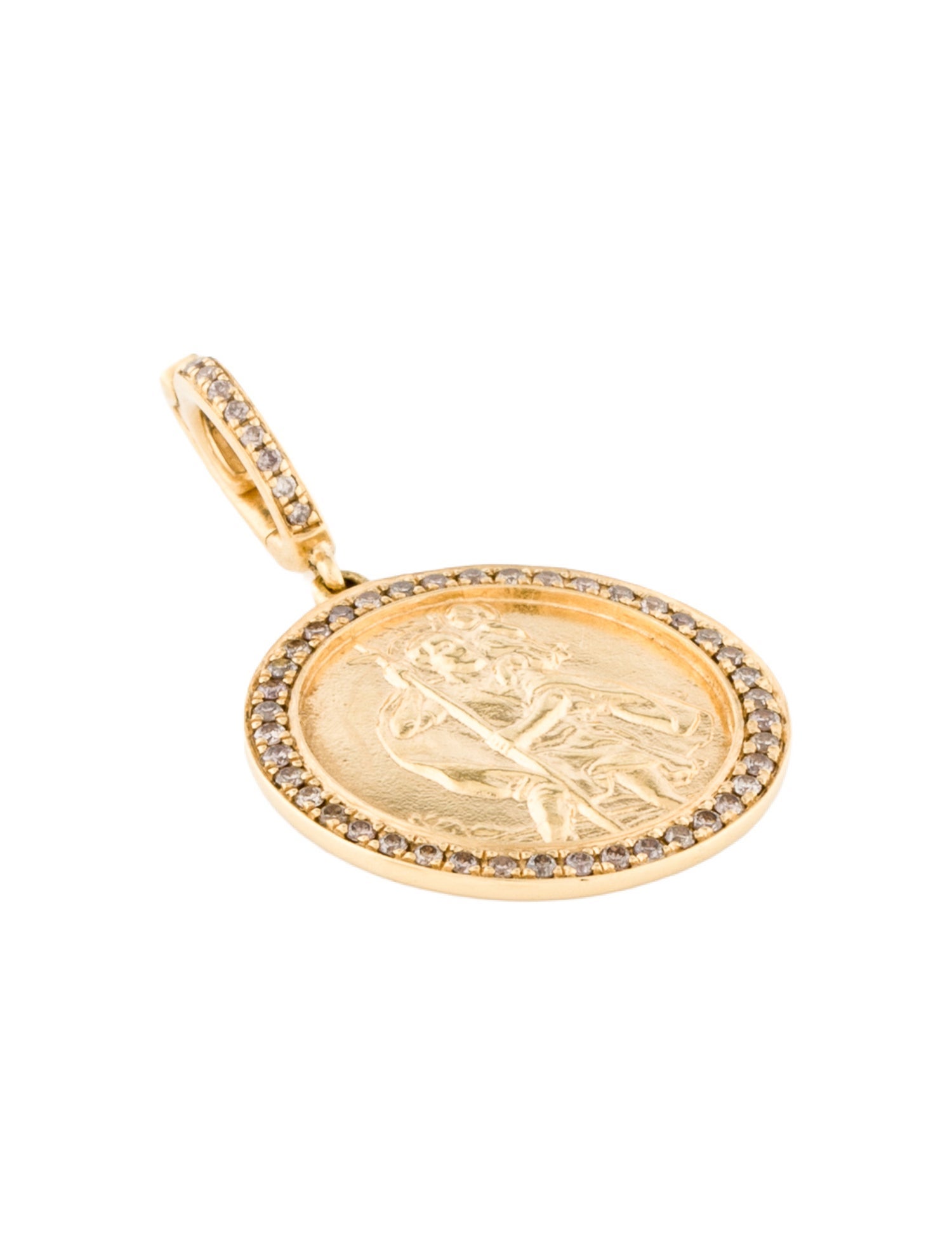 Annoushka Jewelry 18K Diamond Mythology St Christopher Charm Pendant