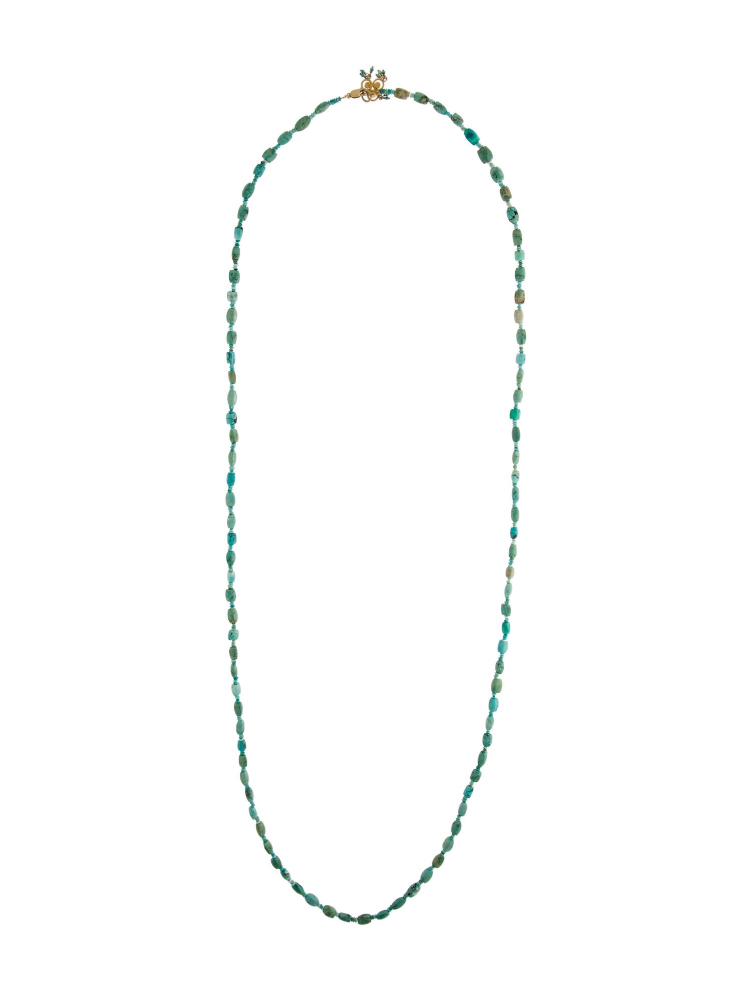 Ananda Khalsa 22K Turquoise Bead Strand Necklace