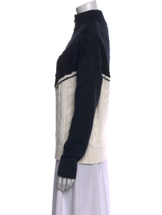 ANR+ Colorblock Pattern Mock Neck Sweater