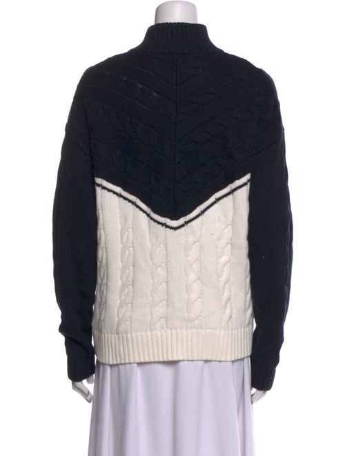 ANR+ Colorblock Pattern Mock Neck Sweater