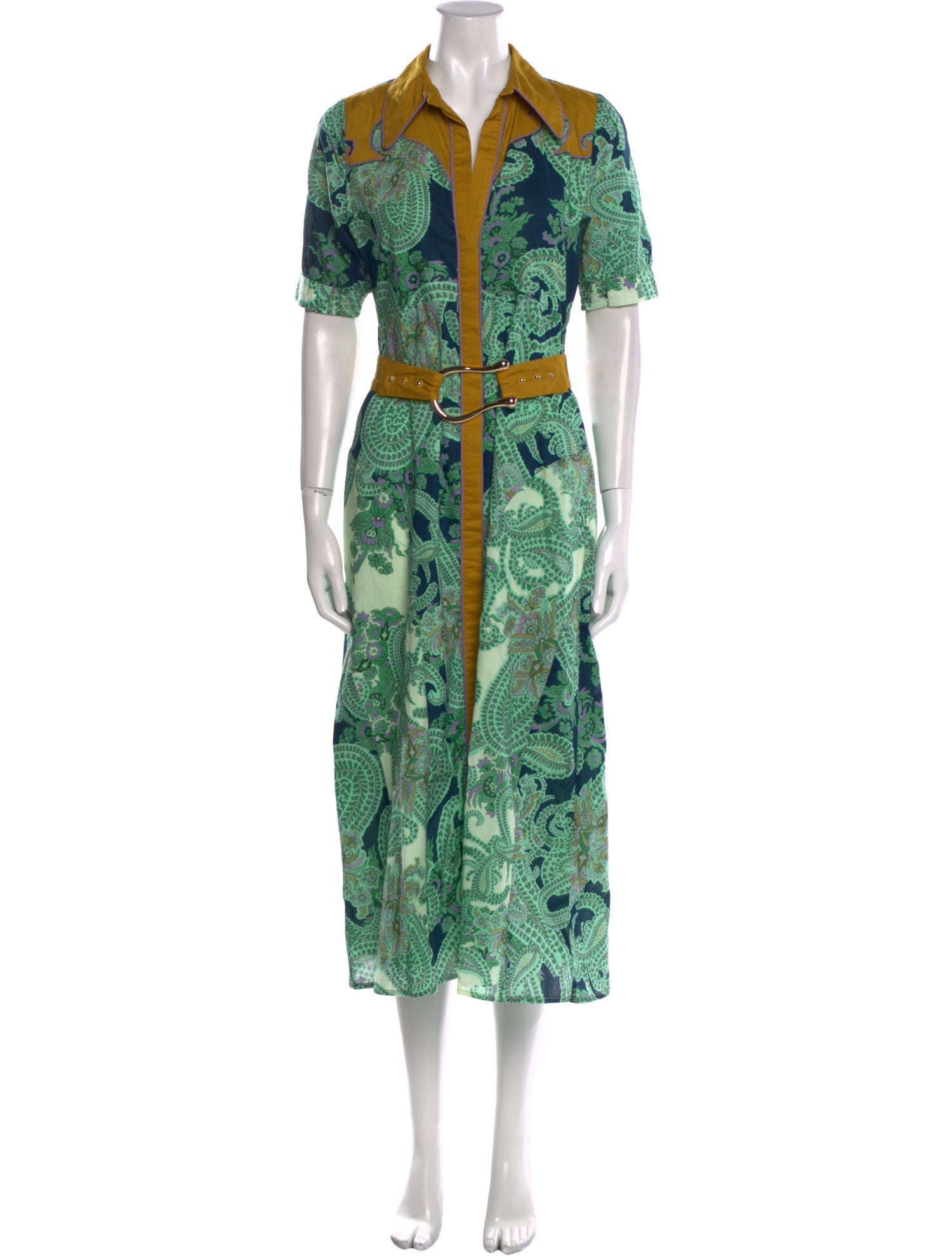 Anna Cate Paisley Print Long Dress