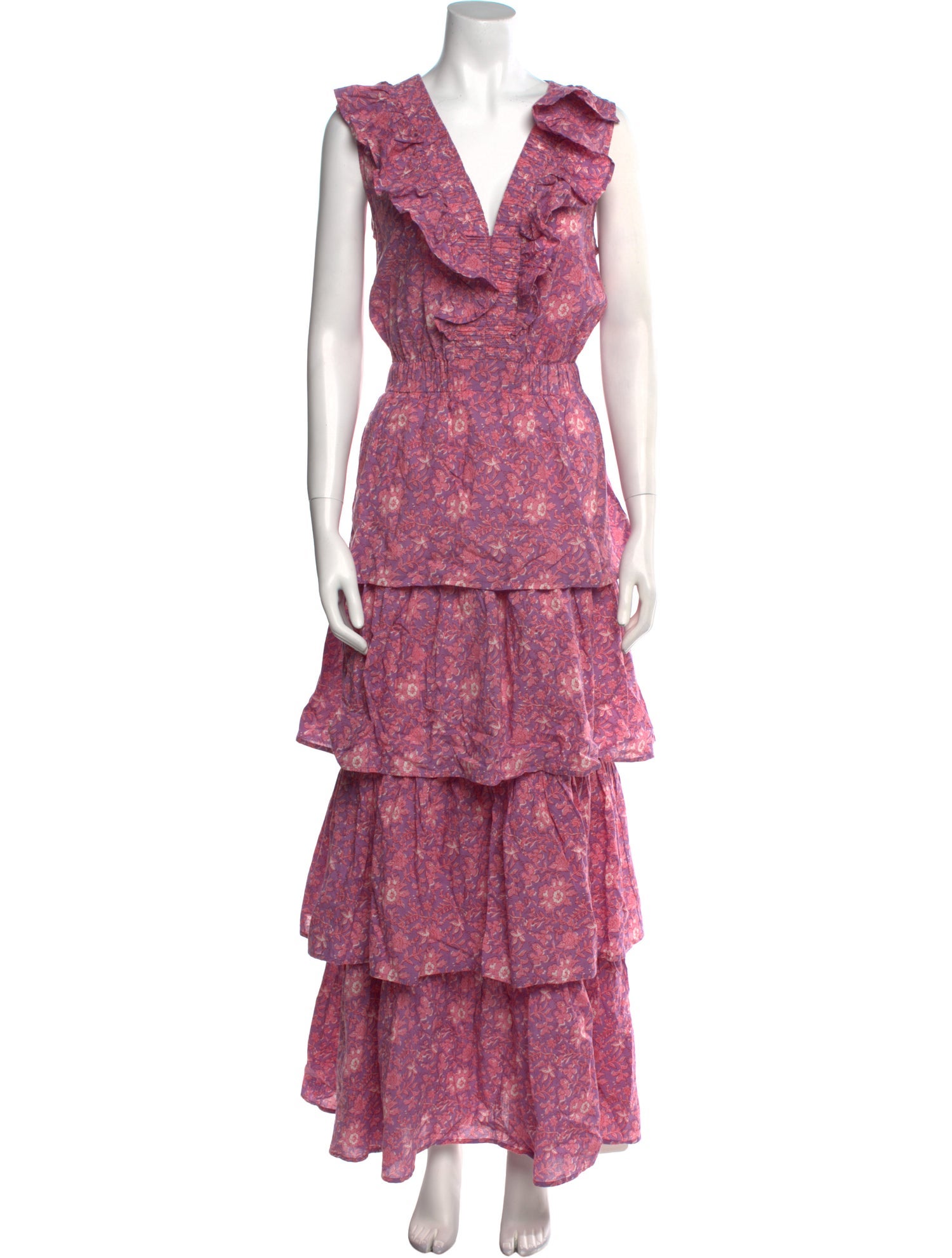 Anna Cate Floral Print Long Dress